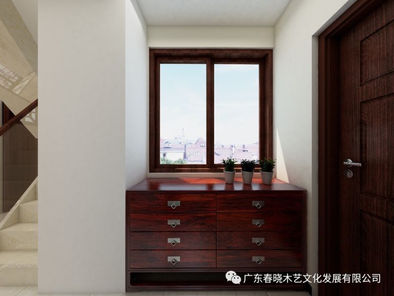 現(xiàn)代居室中的禪風意境 ——萬科尚城凈面積88m2復式紅木家具全屋定制案例賞析(圖2)