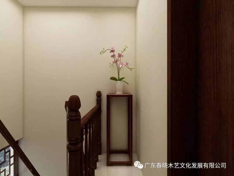 現(xiàn)代居室中的禪風意境 ——萬科尚城凈面積88m2復式紅木家具全屋定制案例賞析(圖12)