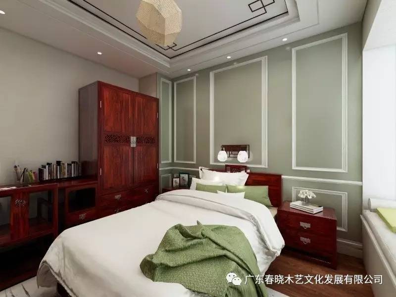 現(xiàn)代居室中的禪風意境 ——萬科尚城凈面積88m2復式紅木家具全屋定制案例賞析(圖14)